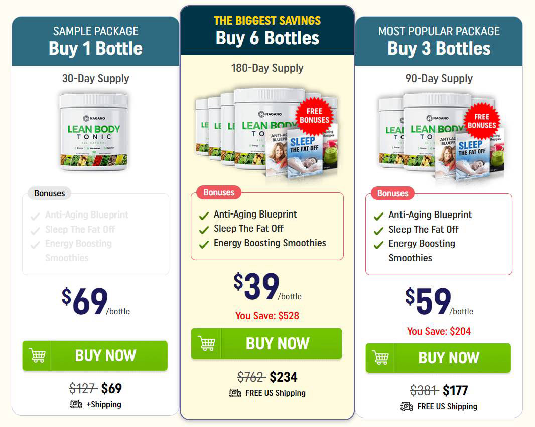 Order Nagano Lean Body Tonic best pricing